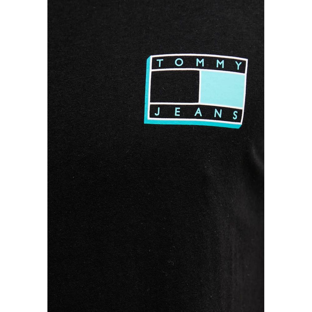 Tommy Hilfiger Jeans Black Recycled Cotton T-Shirt | Regal Royce