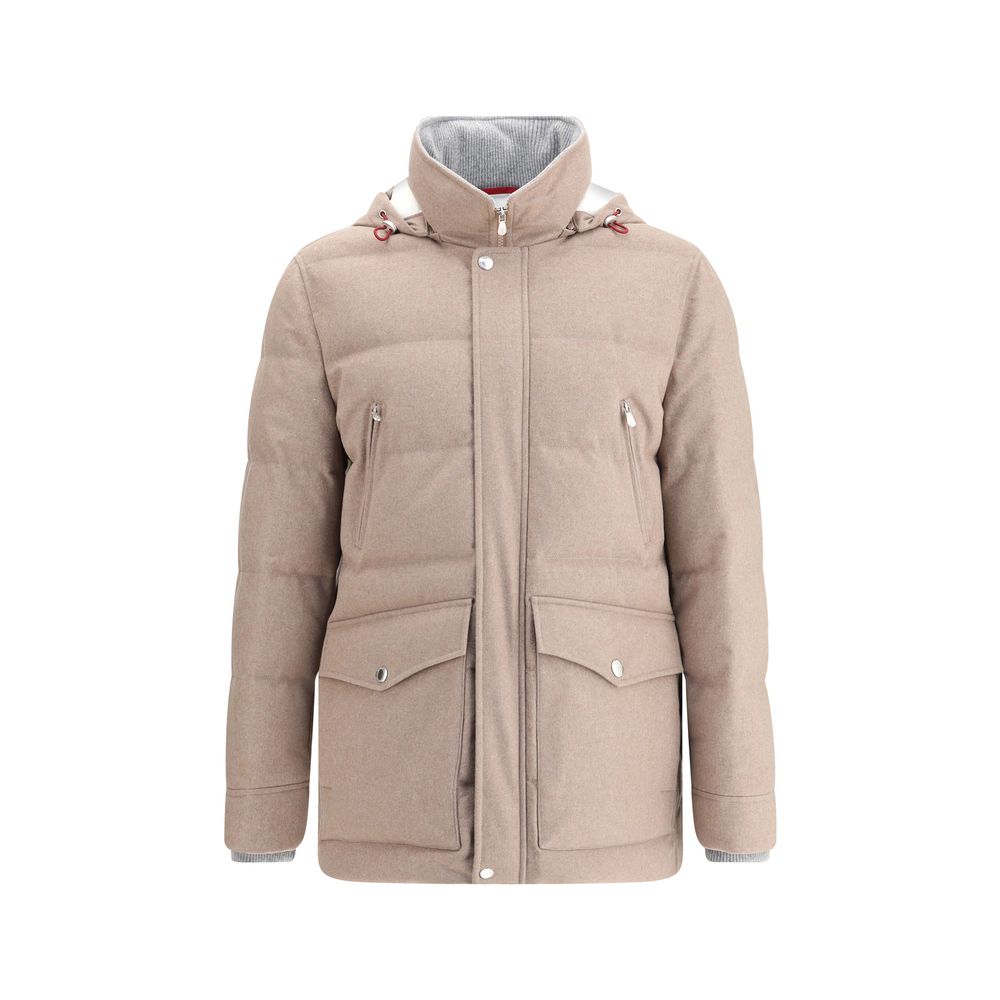 Brunello Cucinelli Beige Cashmere Full-Length Jacket | Regal Royce