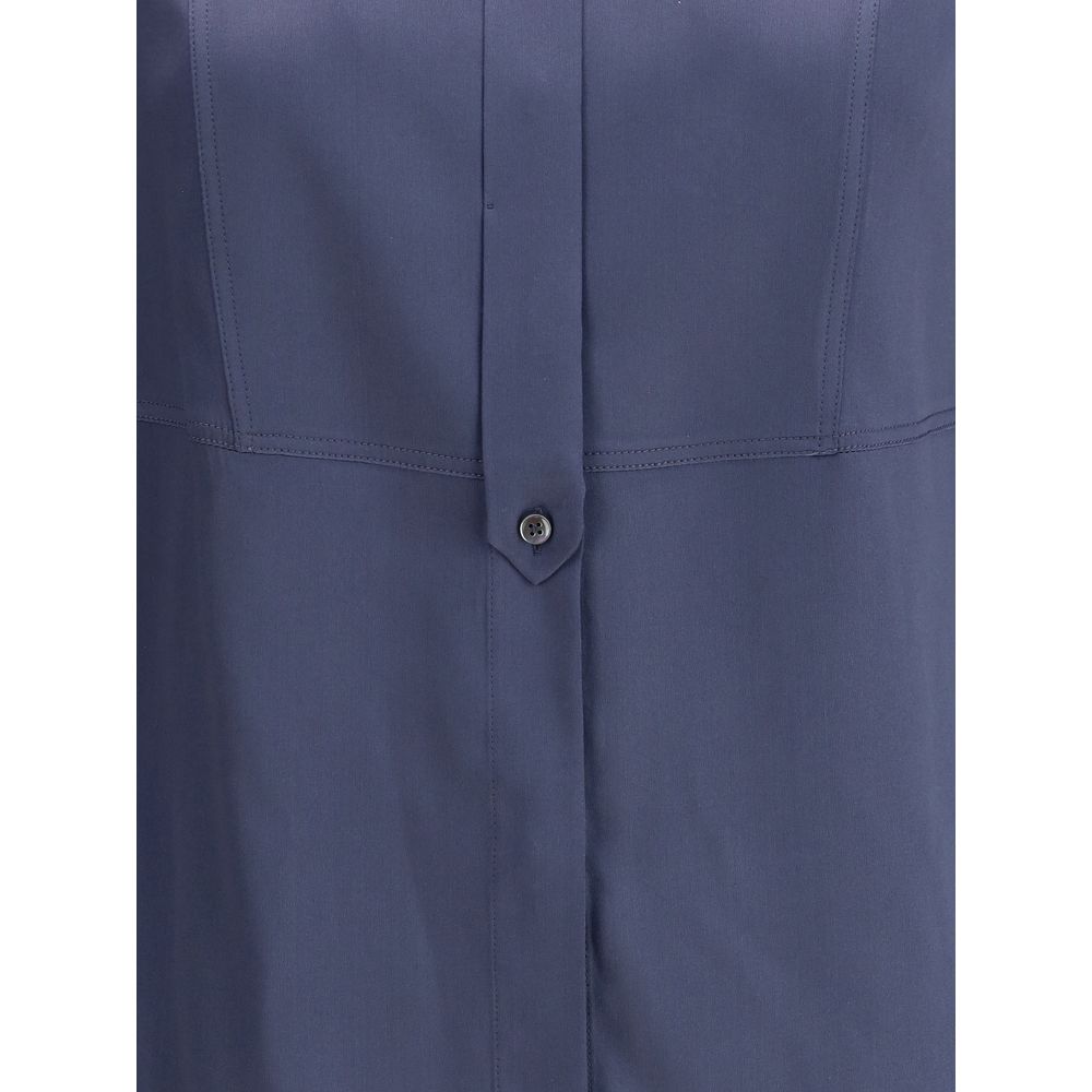 Brunello Cucinelli Blue Silk Blouse | Regal Royce