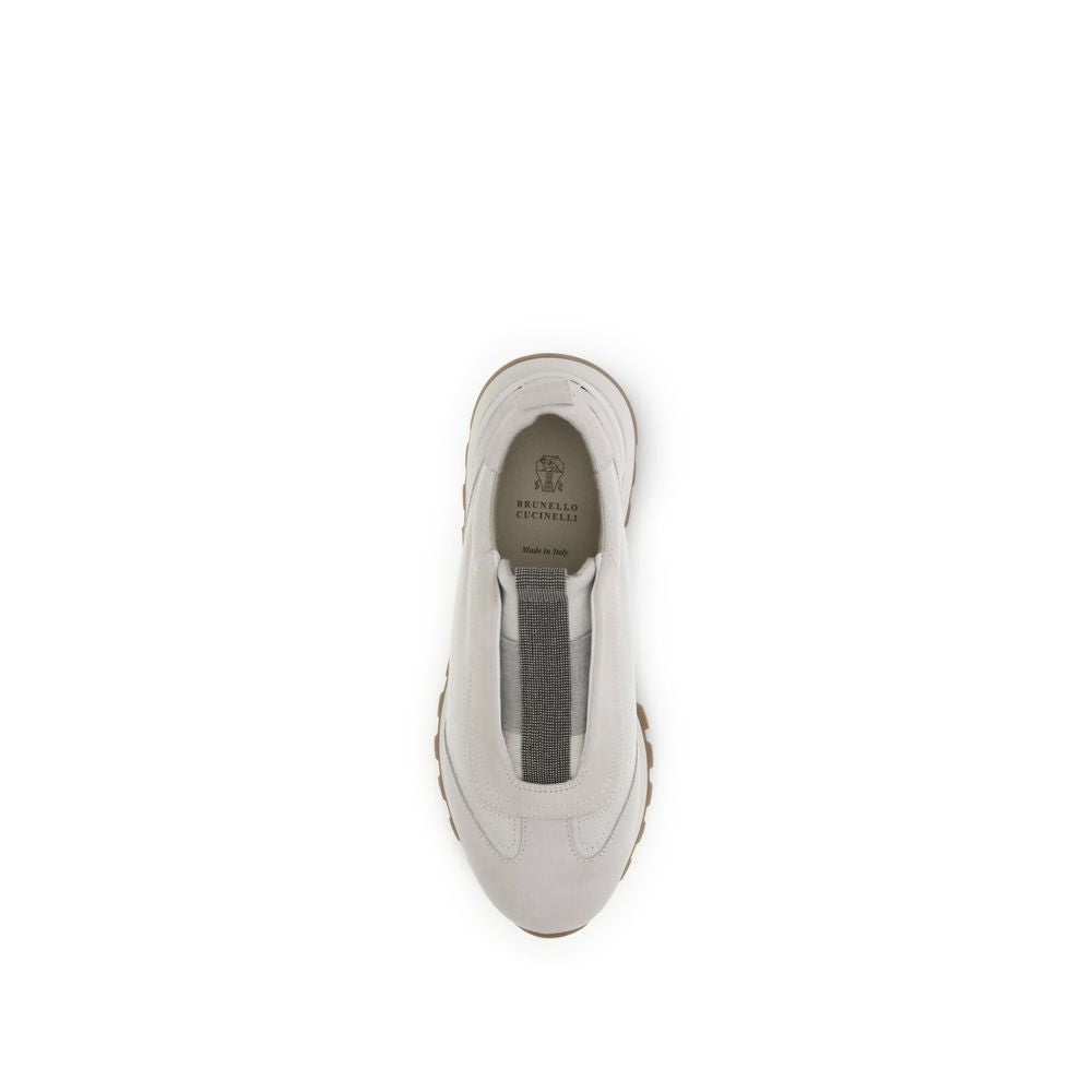Brunello Cucinelli Gray Cotton Athletic Sneakers | Regal Royce