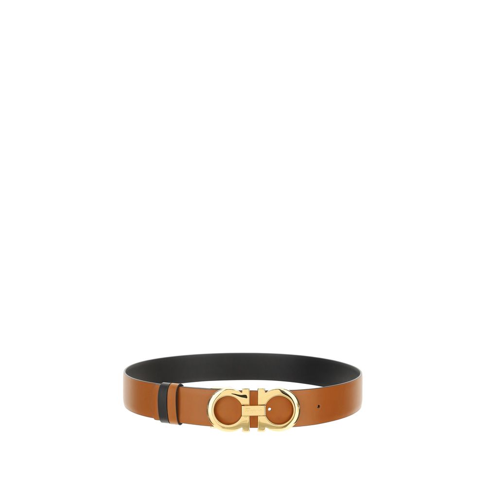 Ferragamo Brown Calf Leather Bos Taurus Regular Belt | Regal Royce