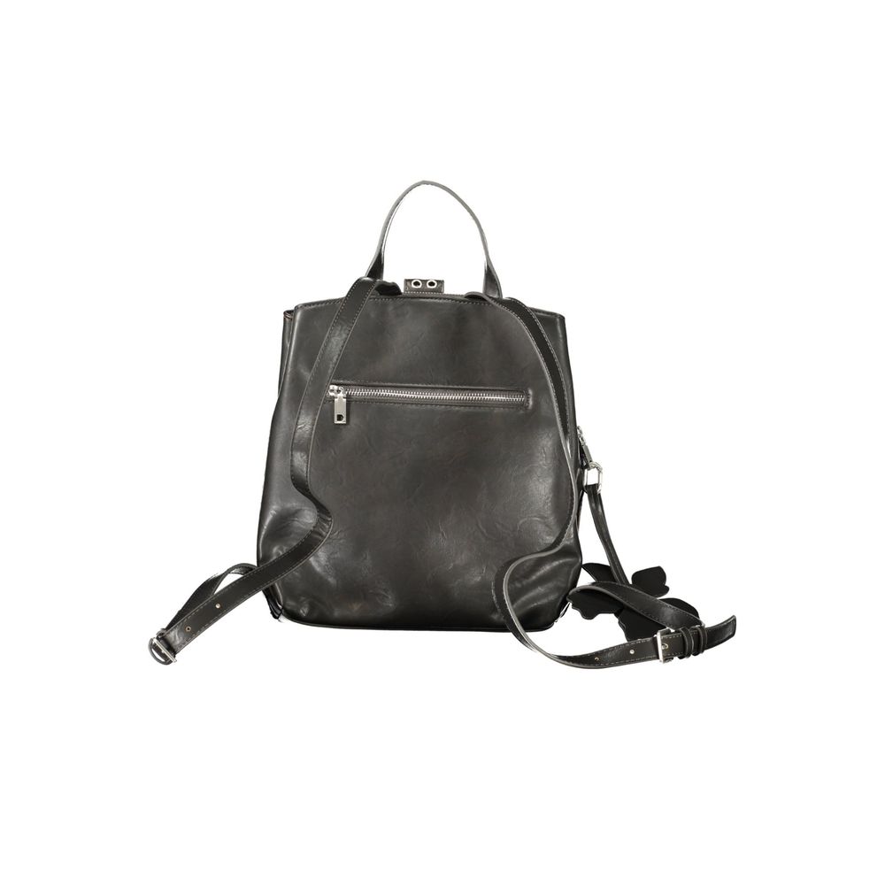 Desigual Black Polyurethane Women Backpack | Regal Royce