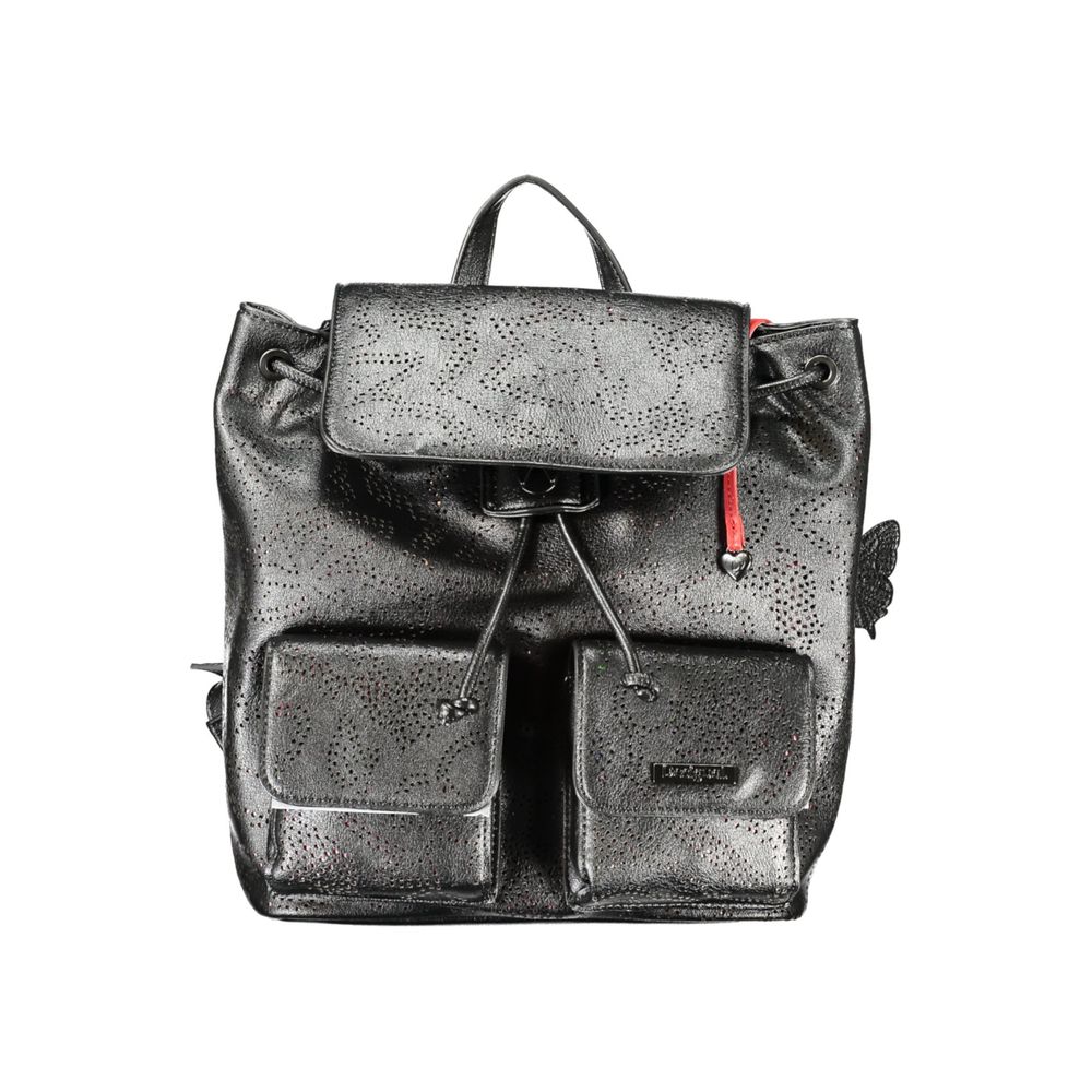 Desigual Black Polyurethane Women's Mini Backpack | Regal Royce
