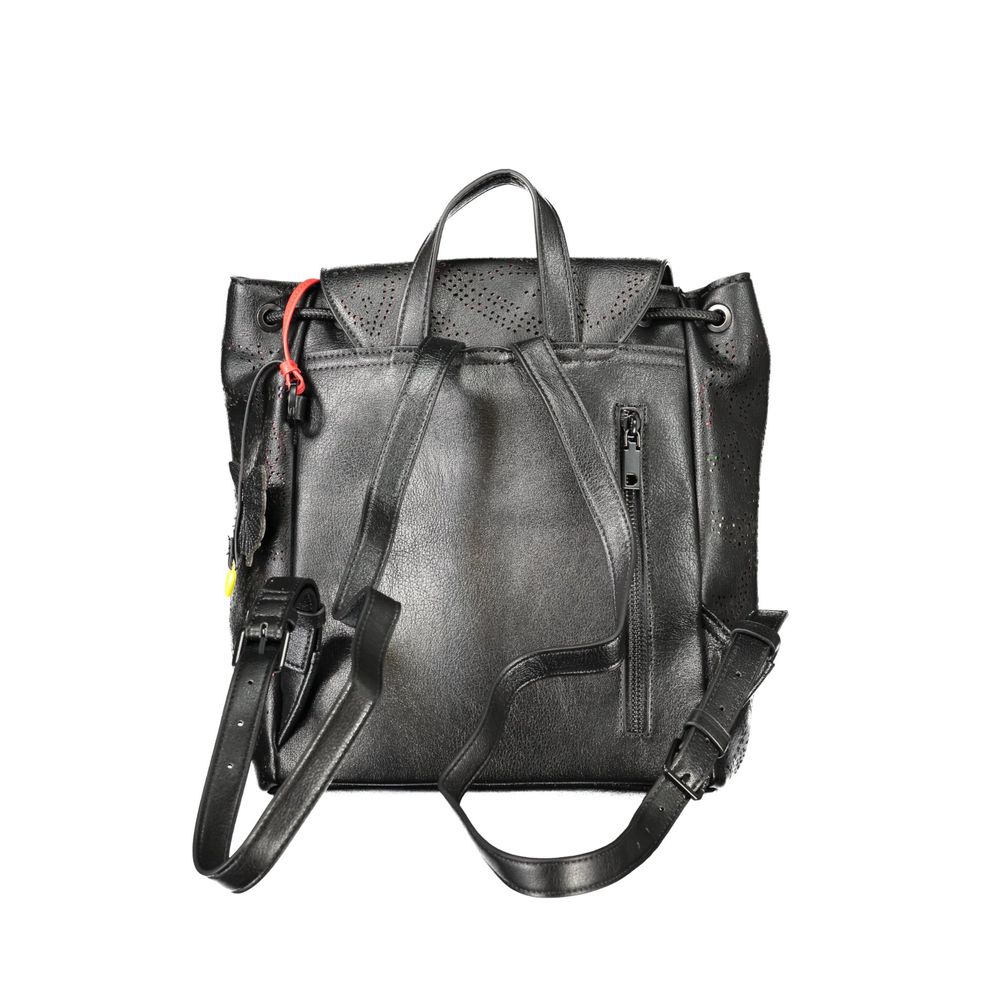 Desigual Black Polyurethane Women's Mini Backpack | Regal Royce