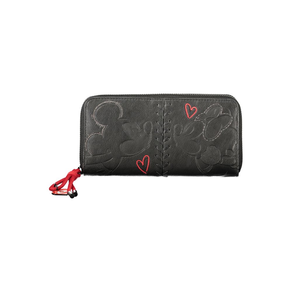 Desigual Black Polyurethane Women Wallet | Regal Royce