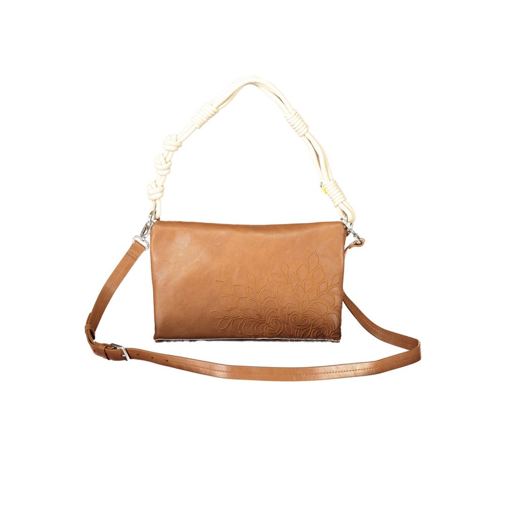 Desigual Marrone Polyurethane Women Handbag | Regal Royce
