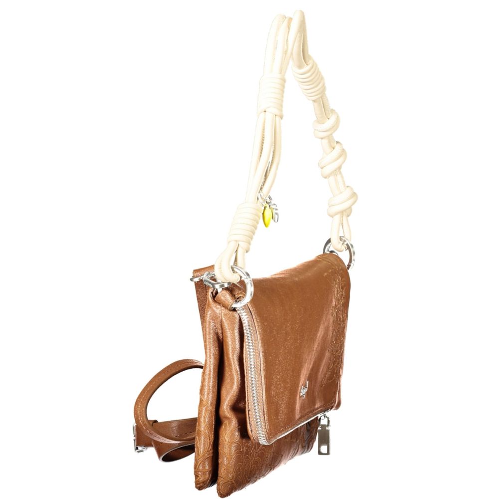 Desigual Marrone Polyurethane Women Handbag | Regal Royce