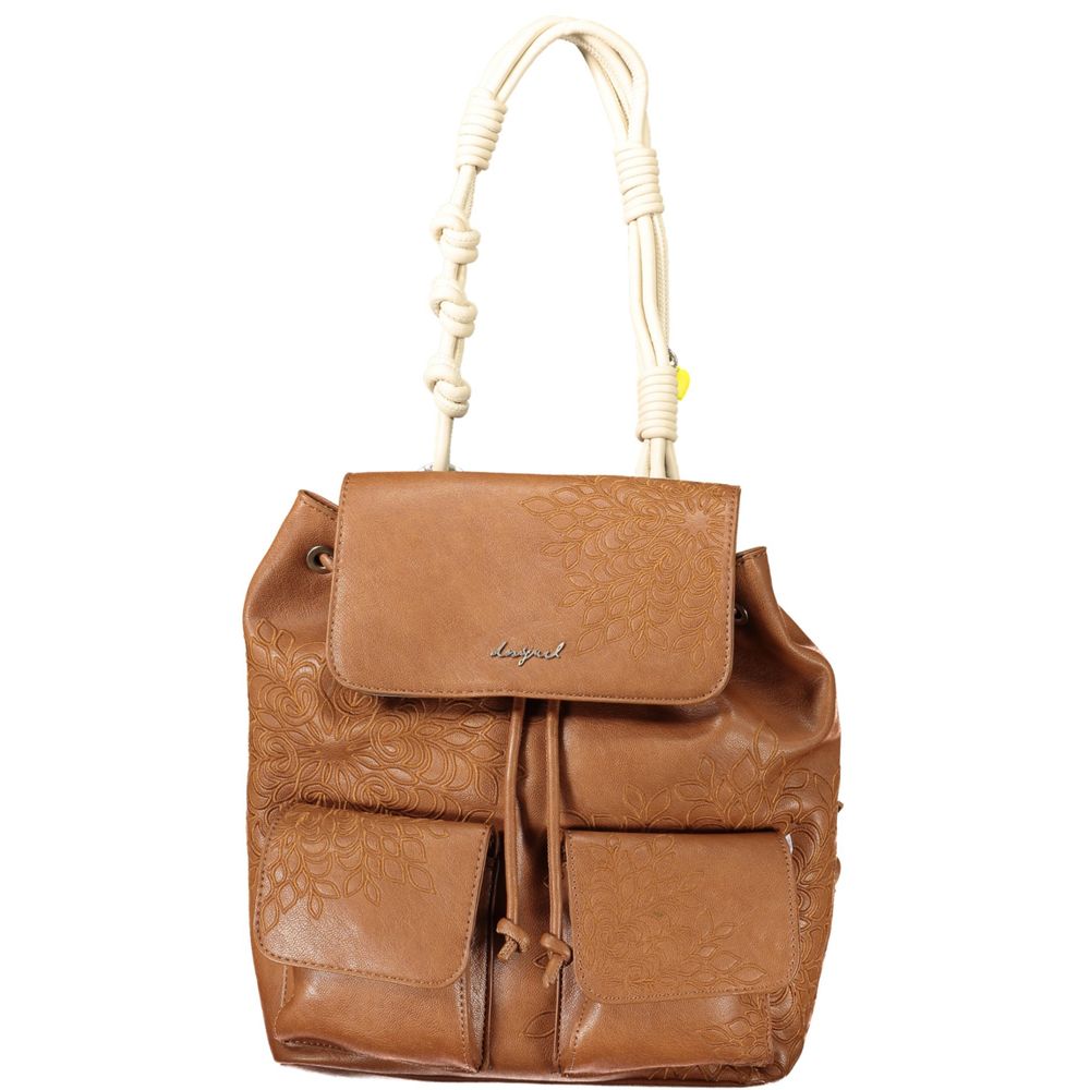Desigual Marrone Poliuretano Women Backpack | Regal Royce