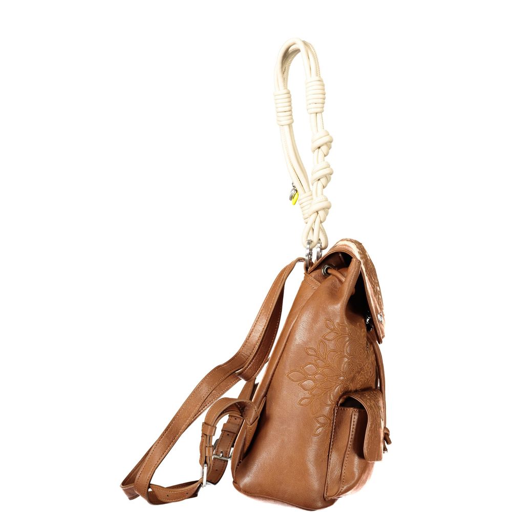 Desigual Marrone Poliuretano Women Backpack | Regal Royce