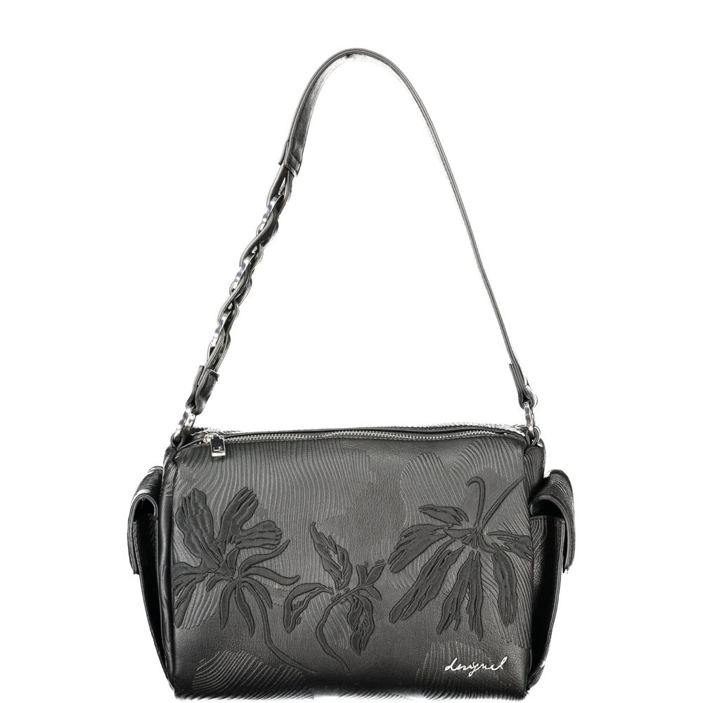 Desigual Black Polyurethane Women Handbag | Regal Royce