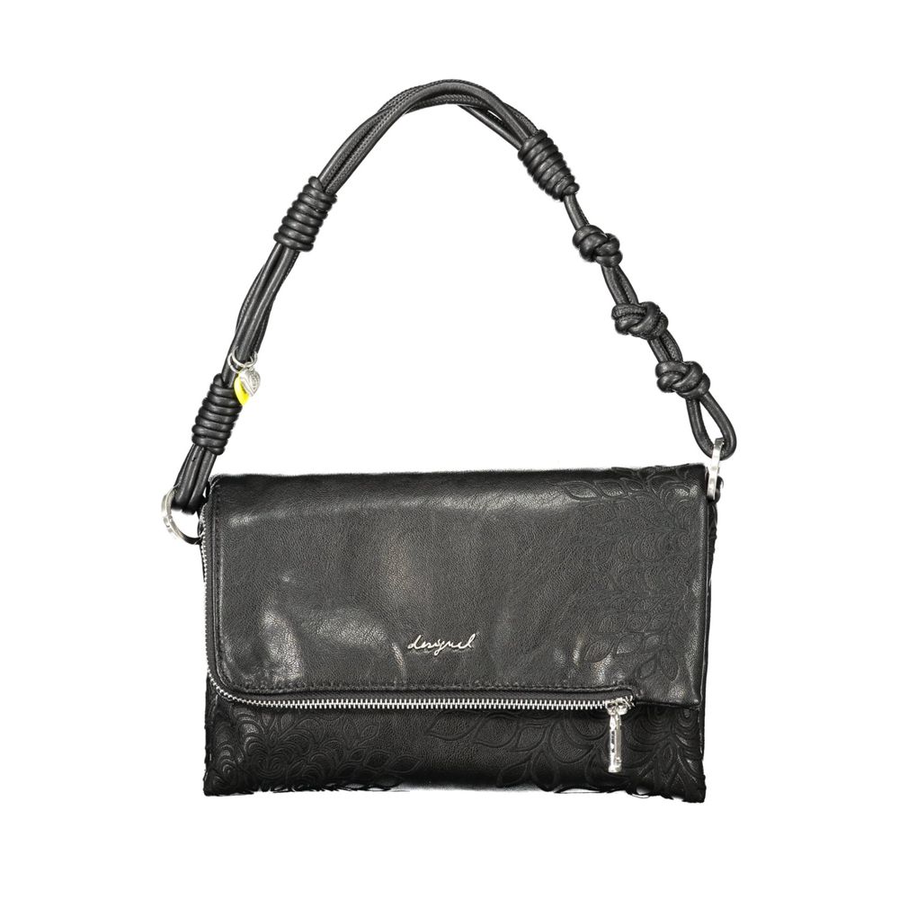 Desigual Black Polyurethane Women Handbag | Regal Royce