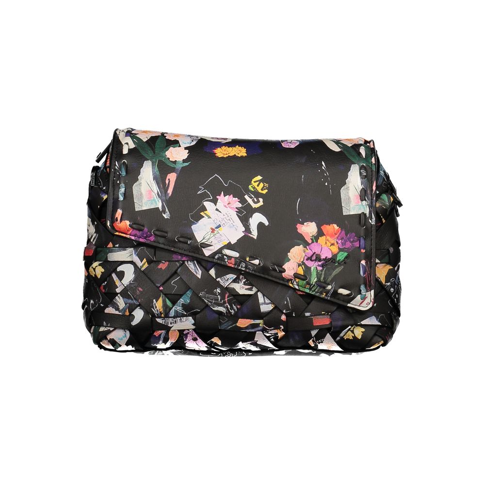 Desigual Black Polyurethane Women Handbag | Regal Royce