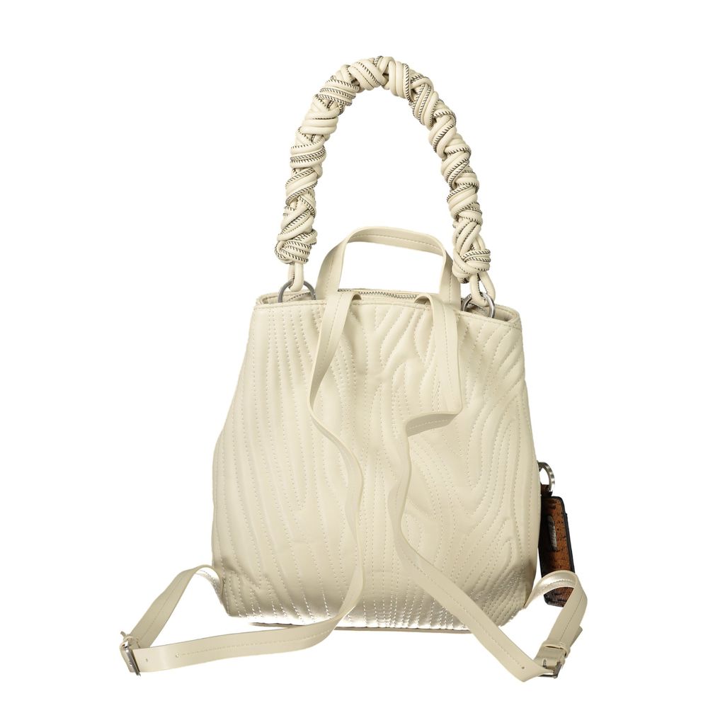 Desigual White Polyurethane Women Backpack | Regal Royce