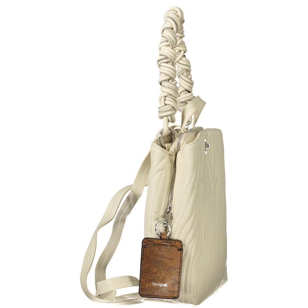 Desigual White Polyurethane Women Backpack | Regal Royce