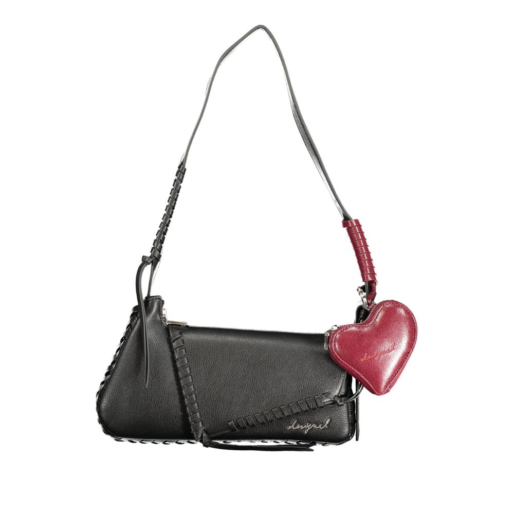Desigual Black Polyurethane Women Handbag | Regal Royce