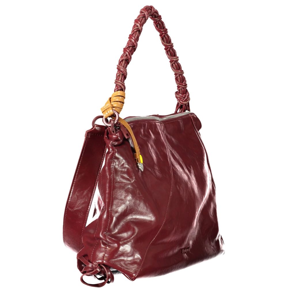 Desigual Burgundy Polyurethane Women Handbag | Regal Royce