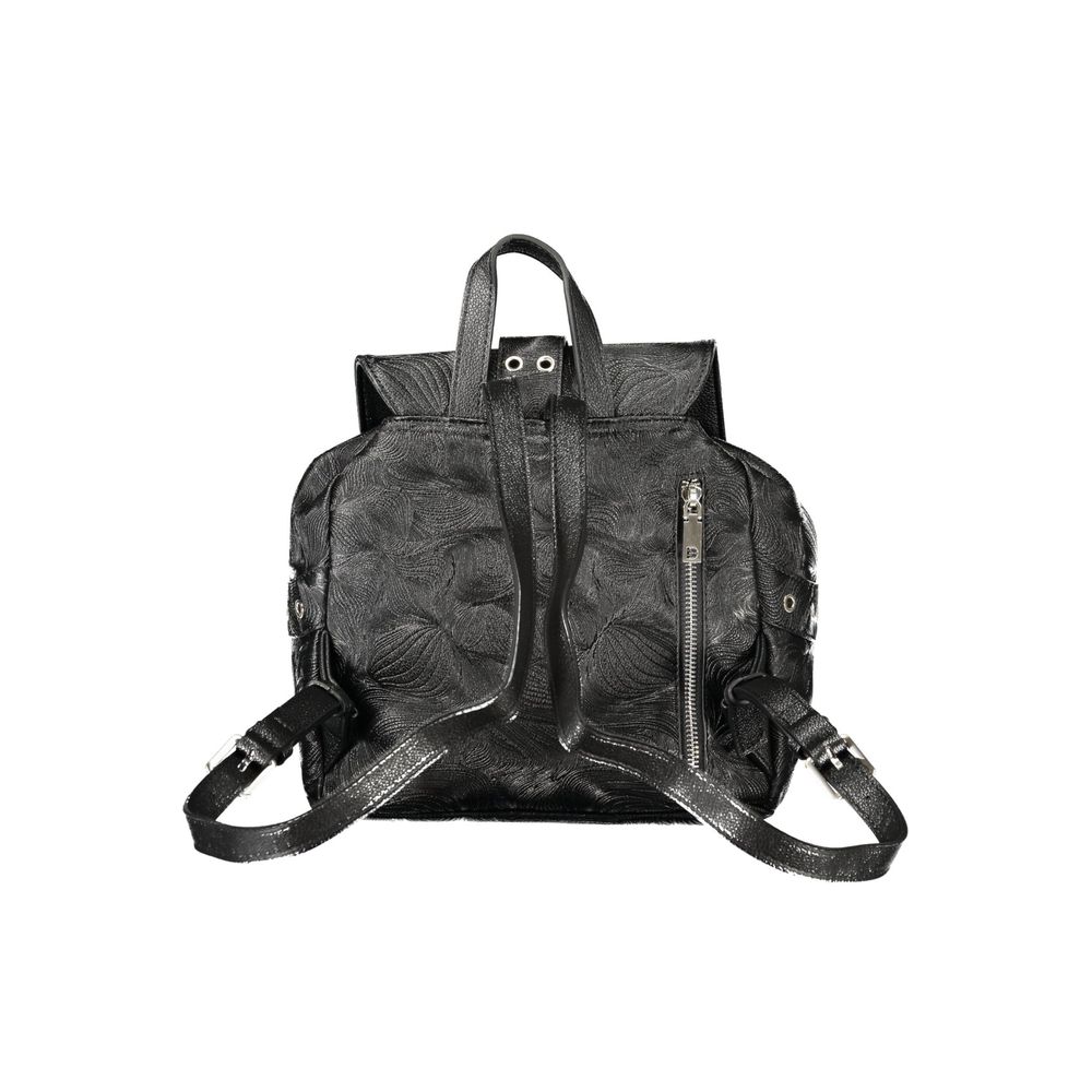 Desigual Black Polyurethane Women Backpack | Regal Royce