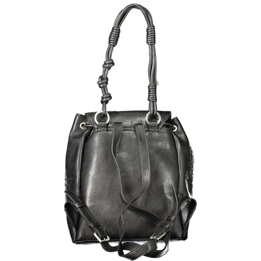 Desigual Black Polyurethane Women's Mini Backpack | Regal Royce
