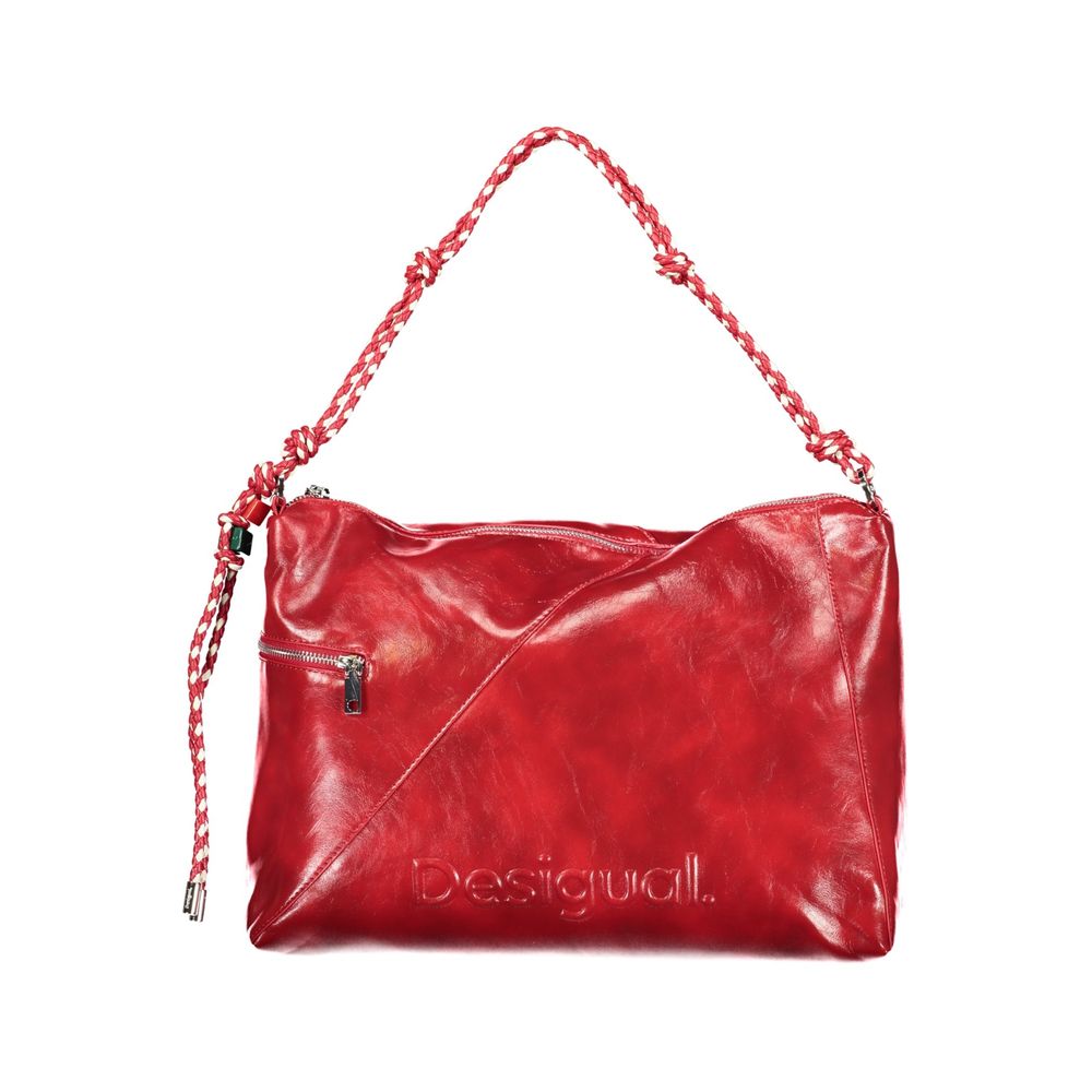 Desigual Red Polyurethane Women Handbag | Regal Royce