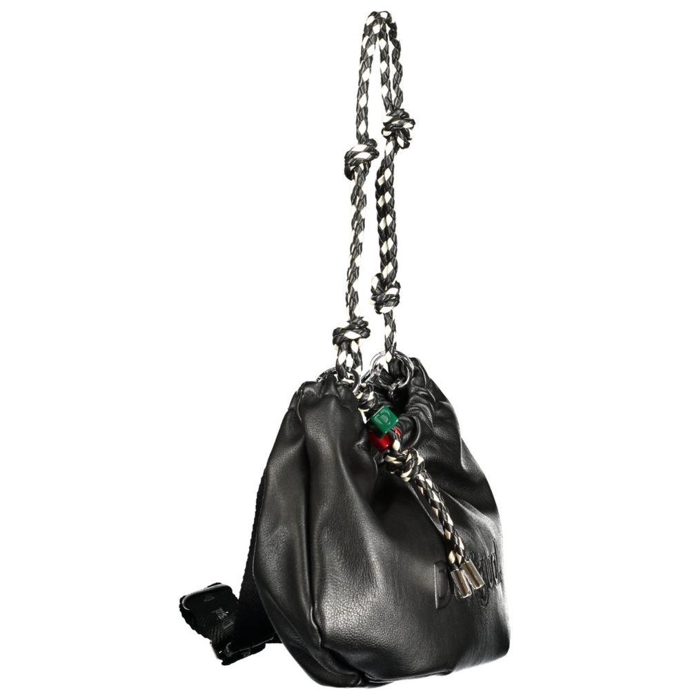 Desigual Black Polyurethane Women Handbag | Regal Royce