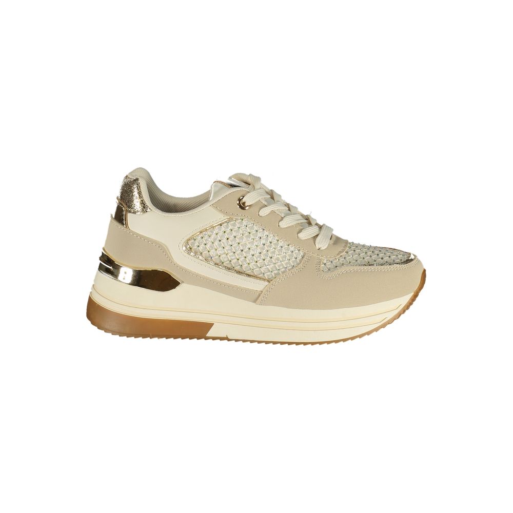 Laura Biagiotti Beige Polyester Athletic Sneakers | Regal Royce