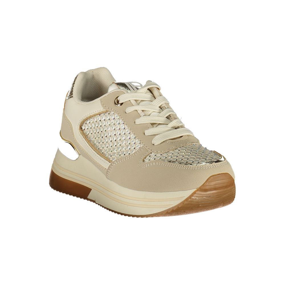 Laura Biagiotti Beige Polyester Athletic Sneakers | Regal Royce