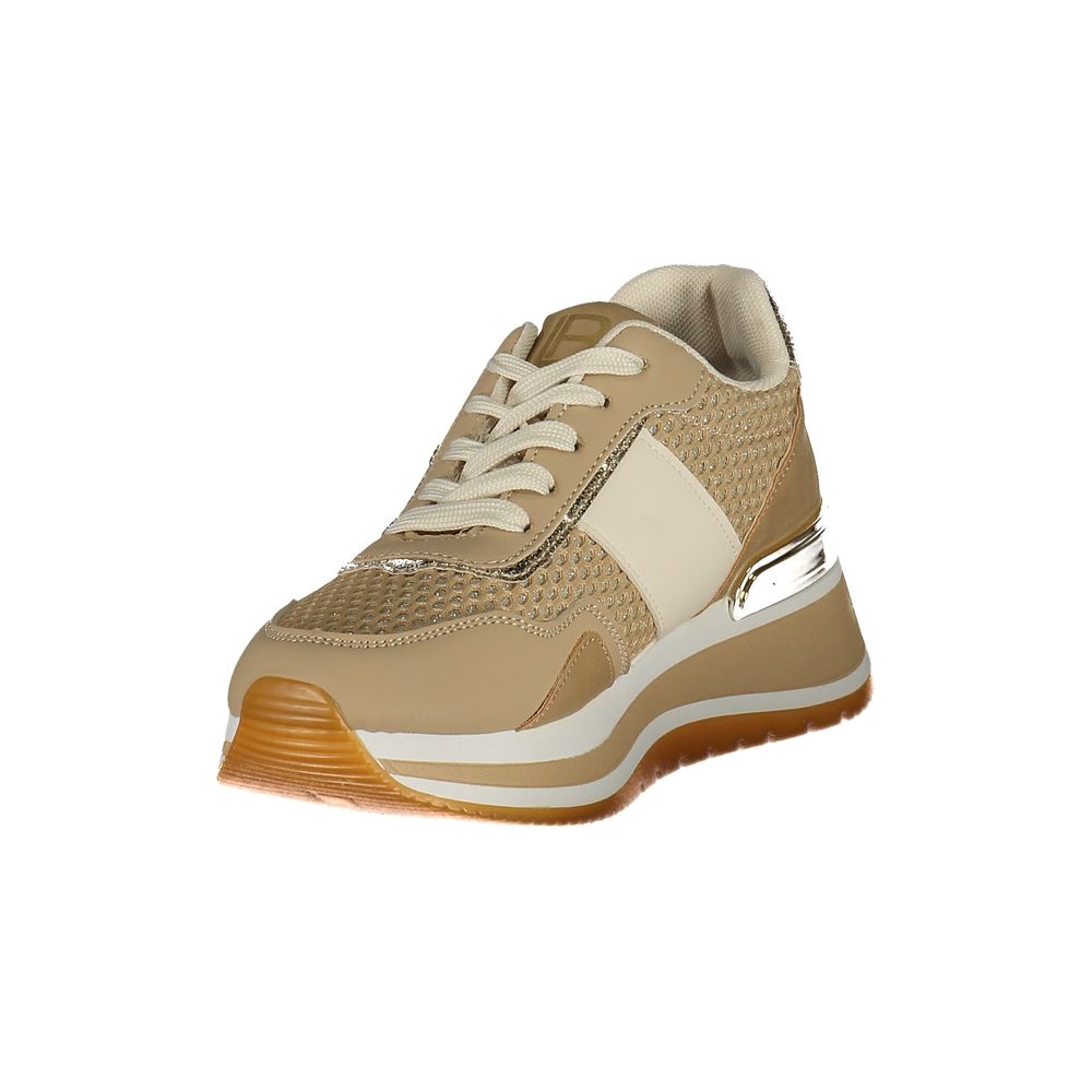 Laura Biagiotti Beige Polyester Athletic Sneakers | Regal Royce