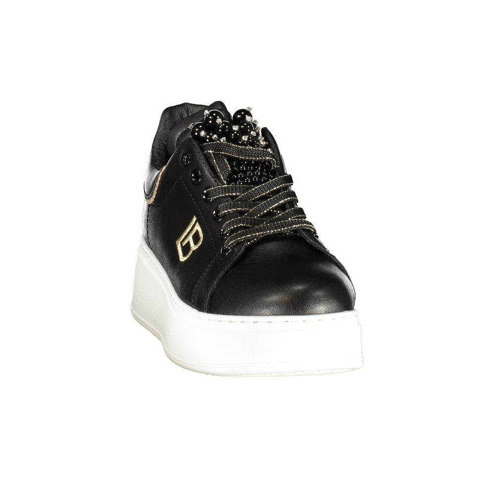 Laura Biagiotti Black Polyester Chunky Sneakers | Regal Royce