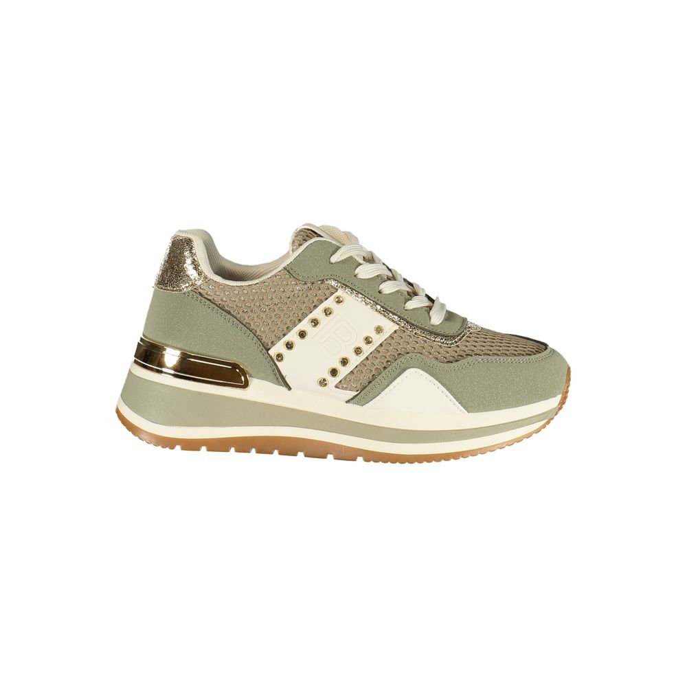 Laura Biagiotti Green Polyester Athletic Sneakers | Regal Royce