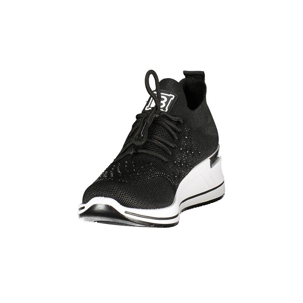 Laura Biagiotti Black Polyester Athletic Sneakers | Regal Royce