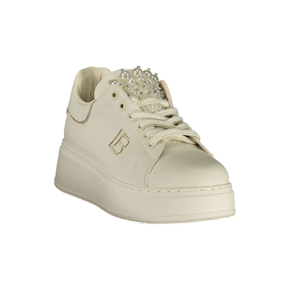 Laura Biagiotti White Polyester Athletic Sneakers | Regal Royce