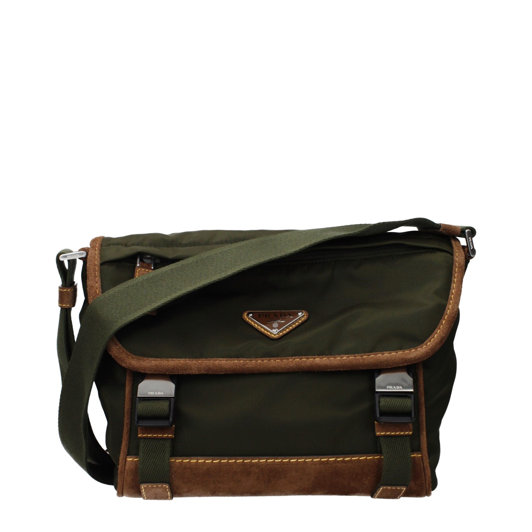 Prada Green Fabric Crossbody Bag | Regal Royce