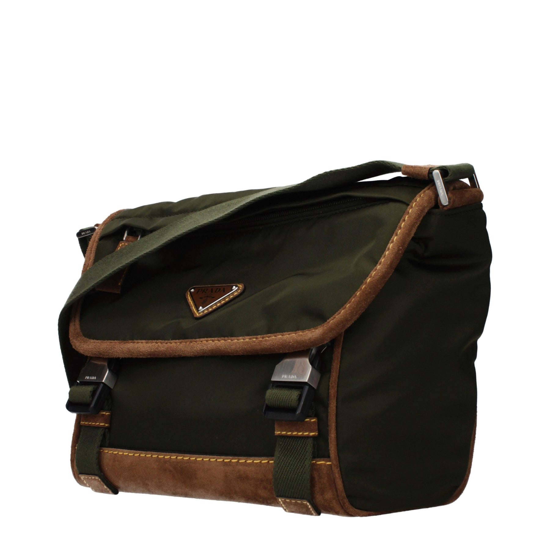 Prada Green Fabric Crossbody Bag | Regal Royce