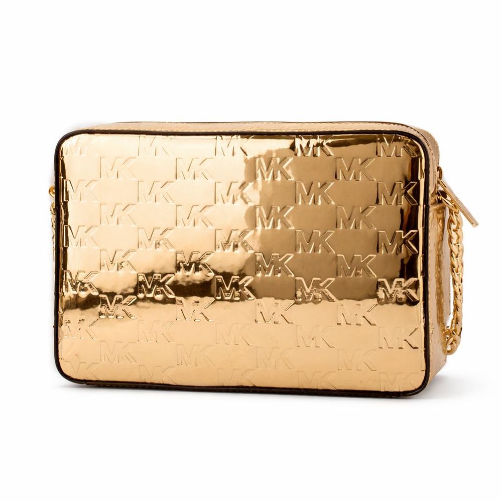 Michael Kors Gold Canvas Shoulder Bag | Regal Royce