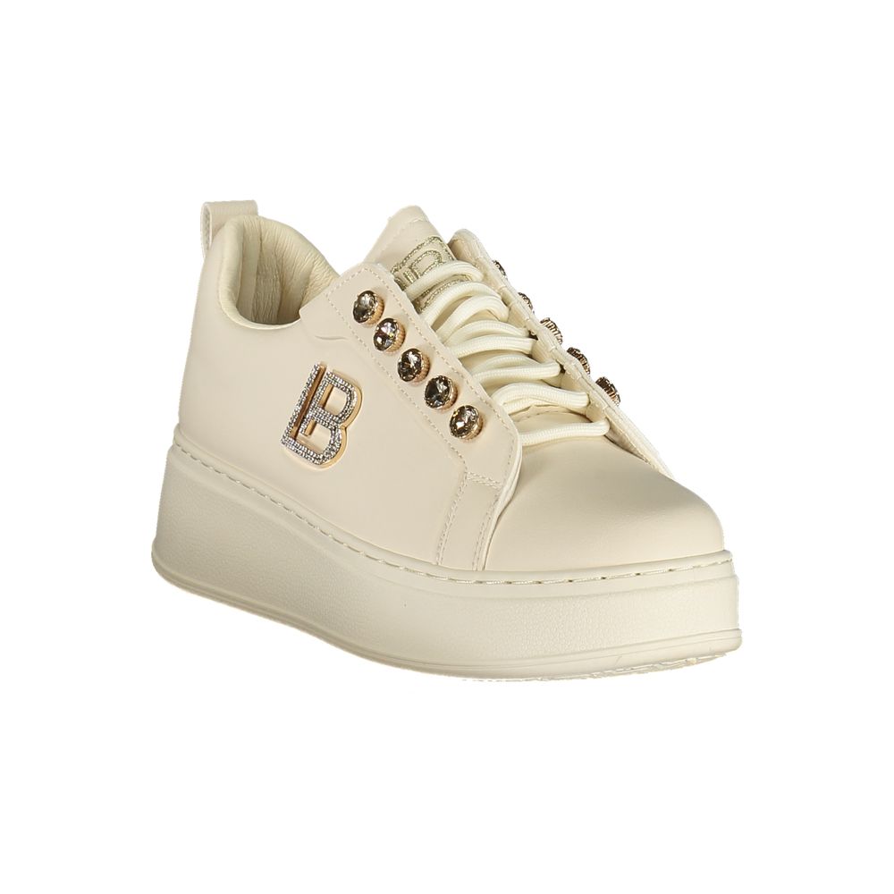Laura Biagiotti Bianco Polyurethane Women Sneaker | Regal Royce