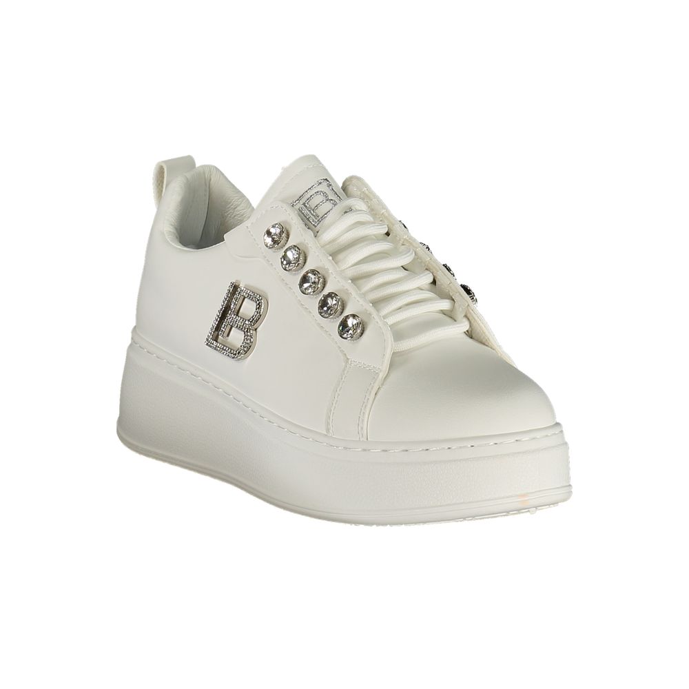 Laura Biagiotti White Polyester Athletic Sneakers | Regal Royce