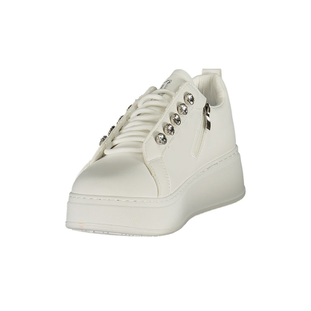 Laura Biagiotti White Polyester Athletic Sneakers | Regal Royce