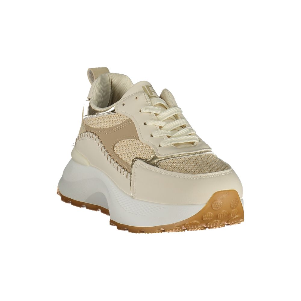 Laura Biagiotti Beige Polyester Athletic Sneakers | Regal Royce
