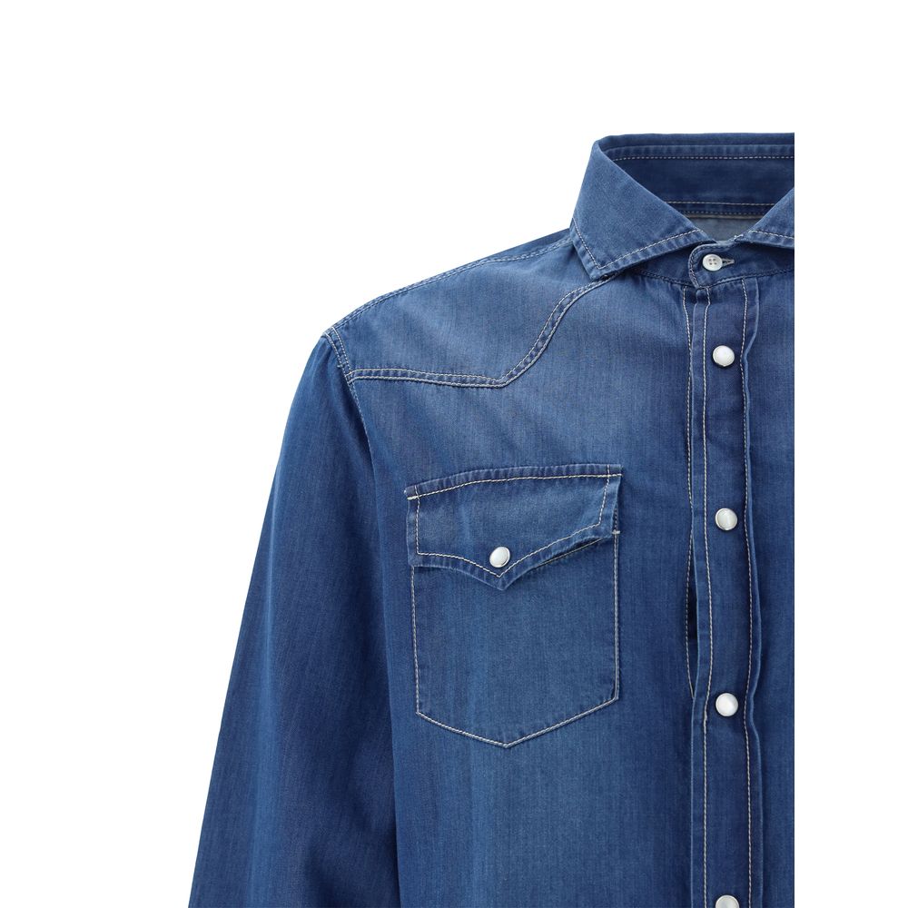 Brunello Cucinelli Blue Denim Shirt | Regal Royce