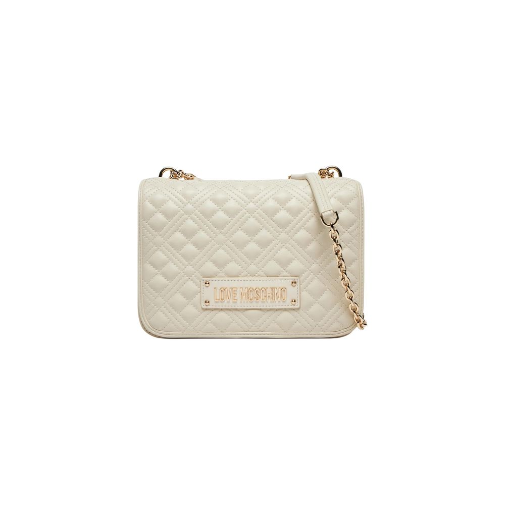 Love Moschino Beige Polyethylene Handbag | Regal Royce