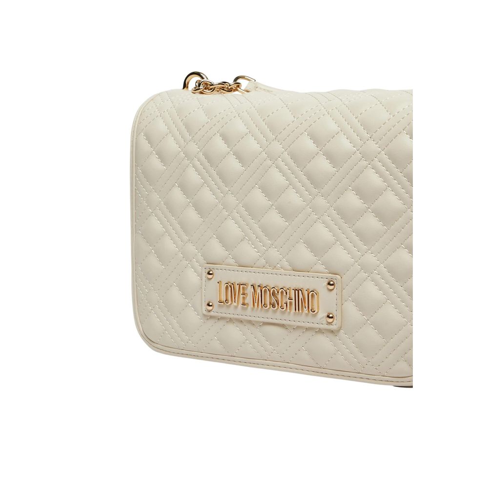 Love Moschino Beige Polyethylene Handbag | Regal Royce