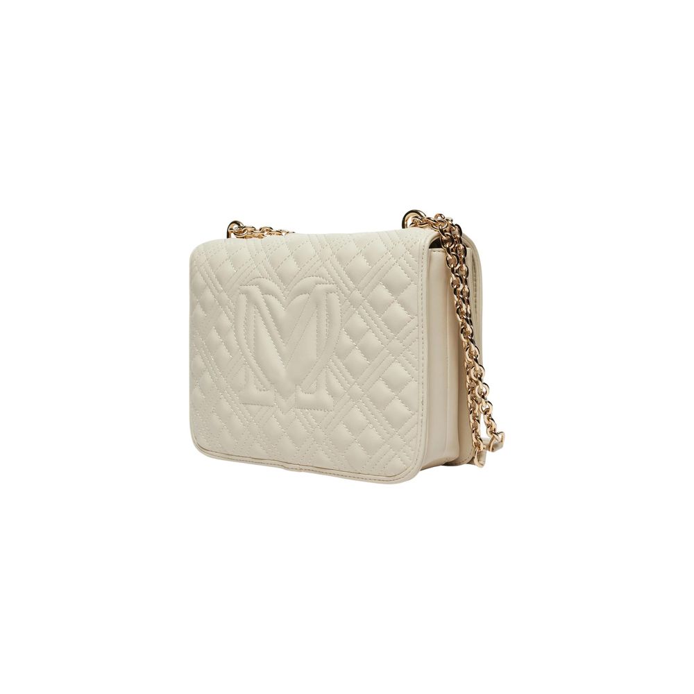 Love Moschino Beige Polyethylene Handbag | Regal Royce