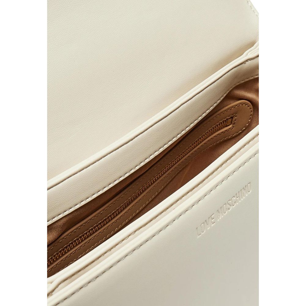 Love Moschino Beige Polyethylene Handbag | Regal Royce