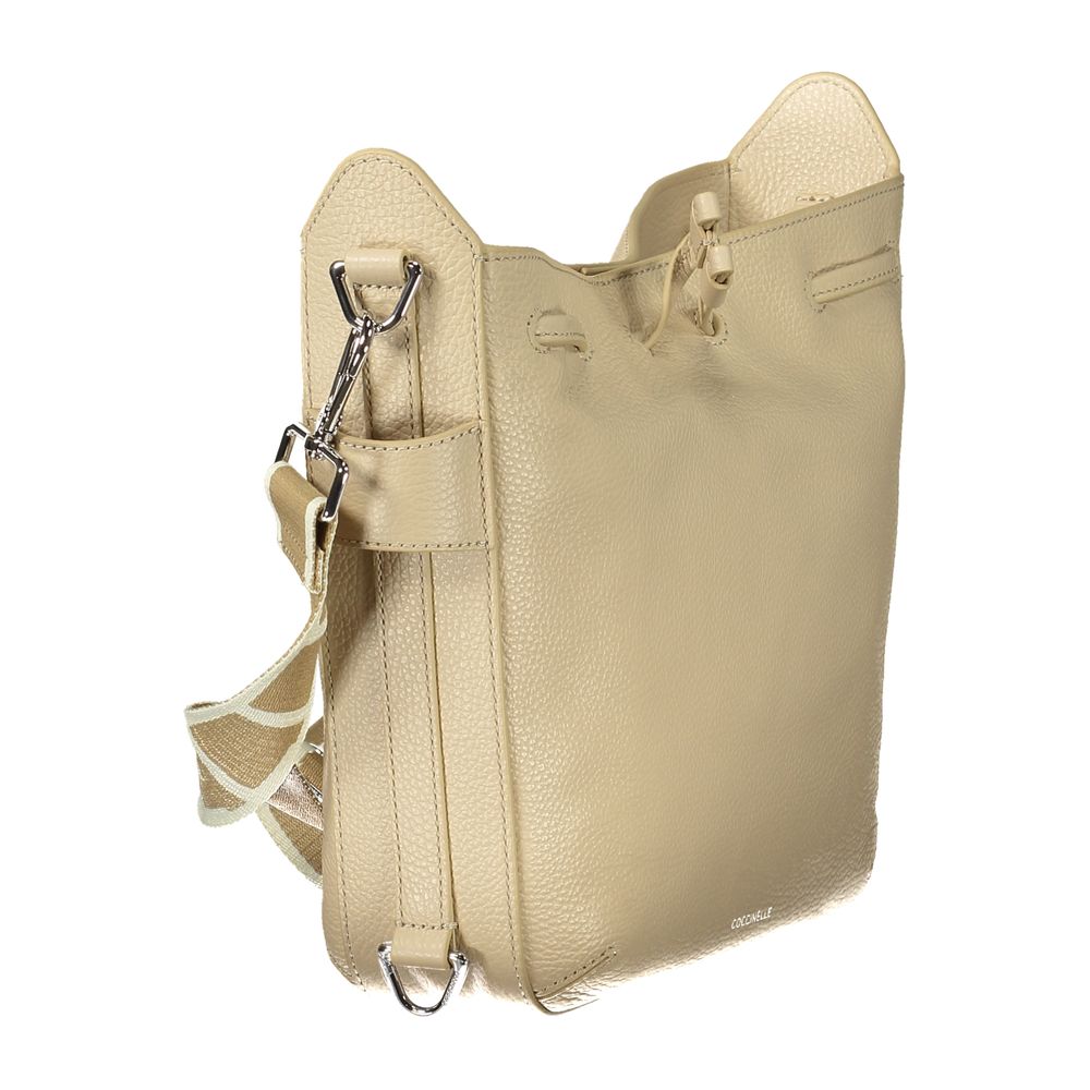 Coccinelle Beige Leather Women Handbag | Regal Royce