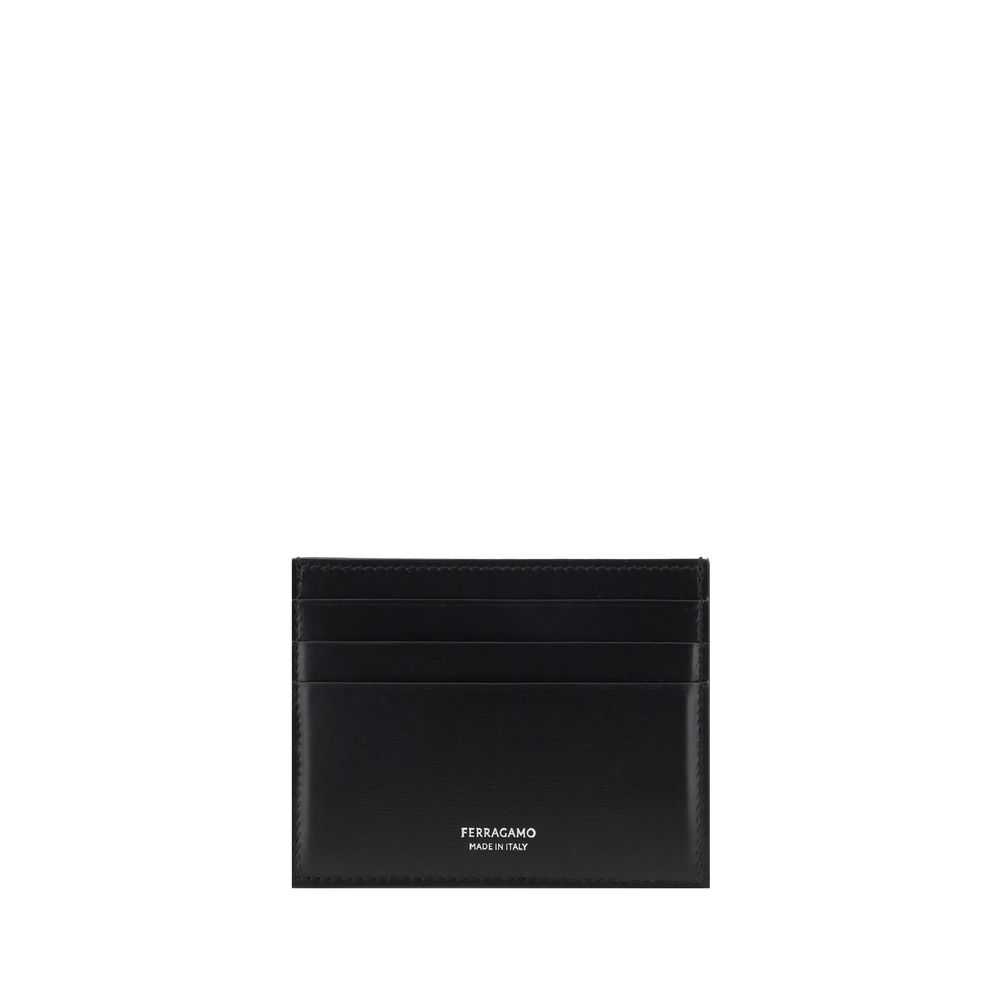 Ferragamo Black Calf Leather Bos Taurus Wallet | Regal Royce