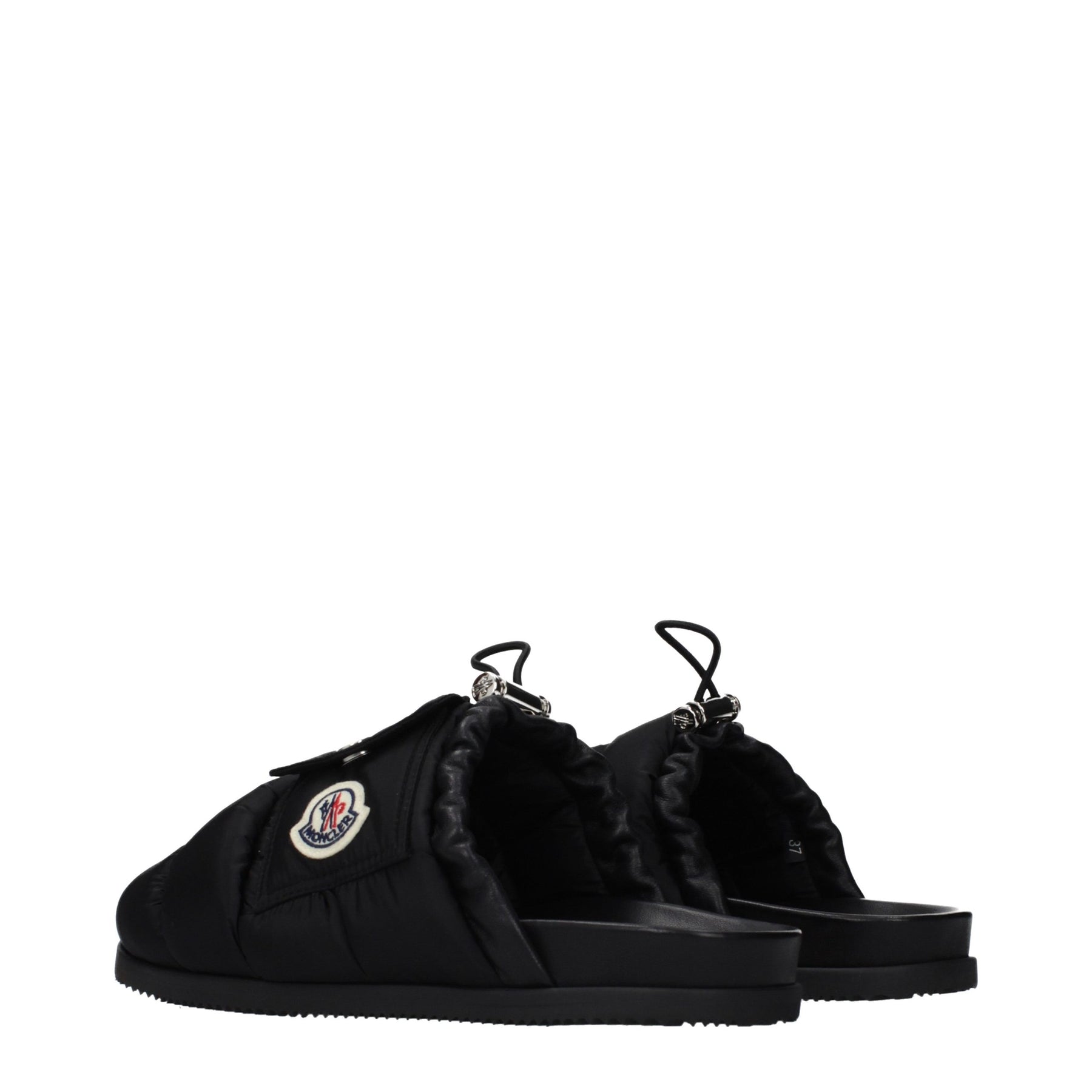 Moncler Black Fabric Slippers | Regal Royce