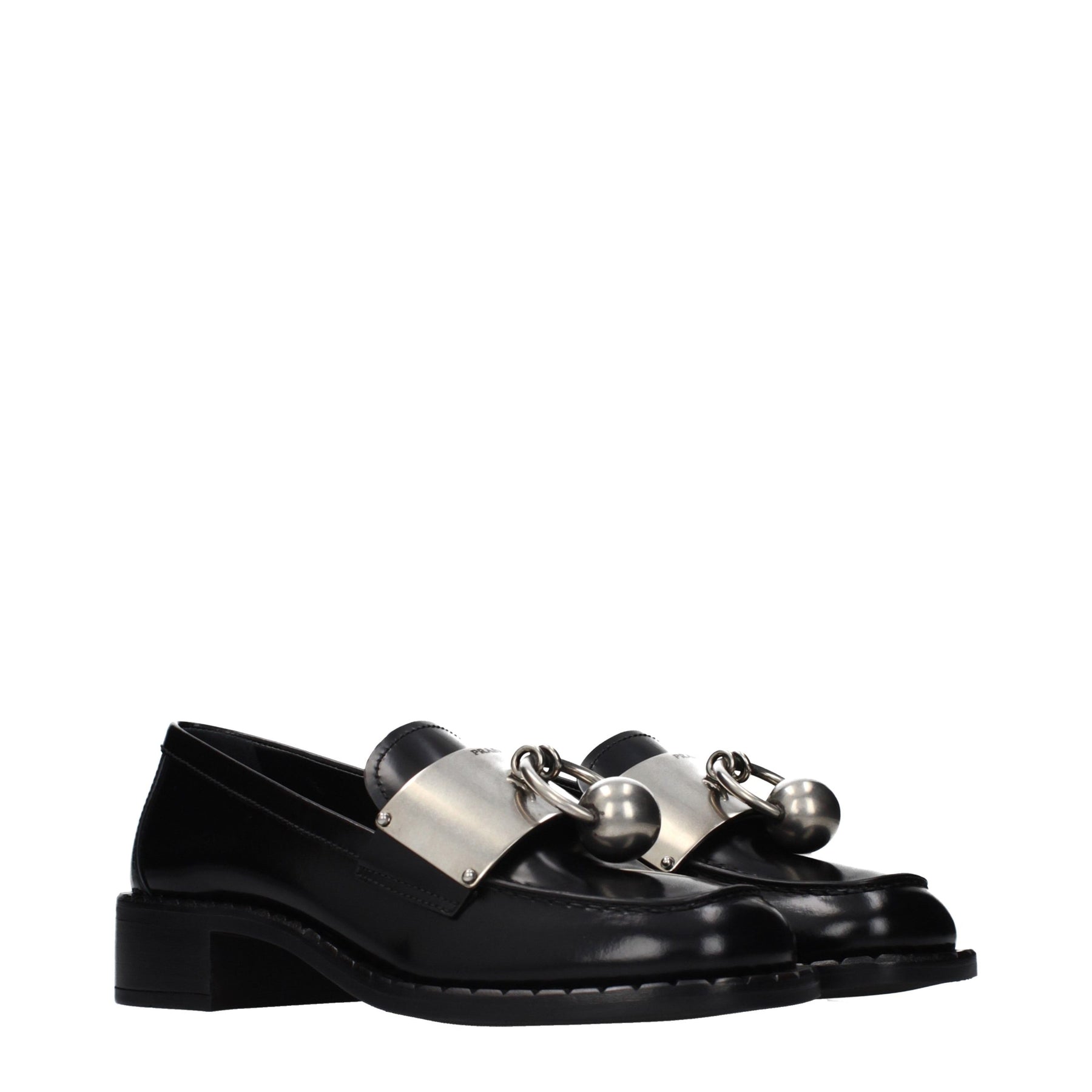 Prada Black Leather Slip-On Loafers | Regal Royce