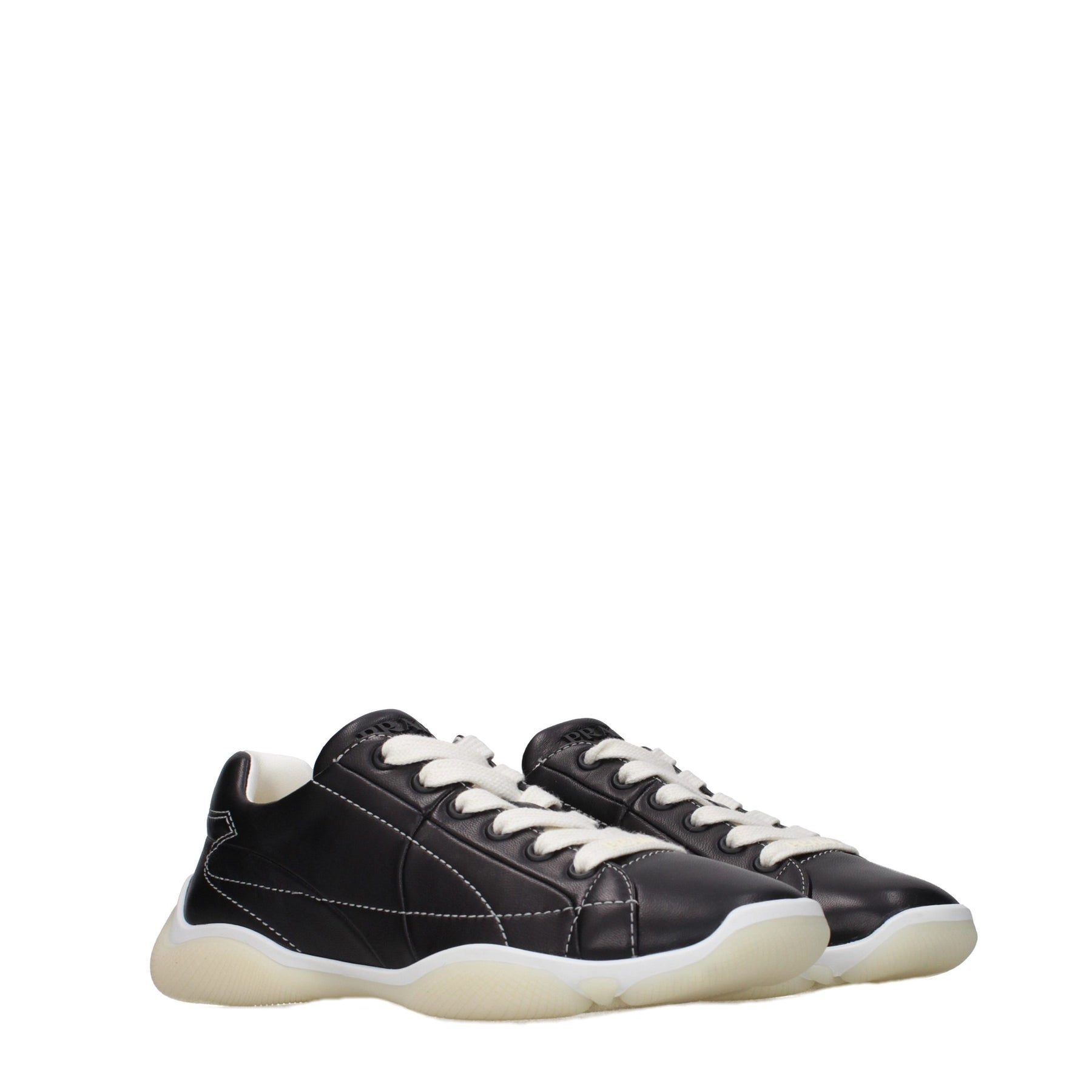 Prada Black Leather Sneakers | Regal Royce