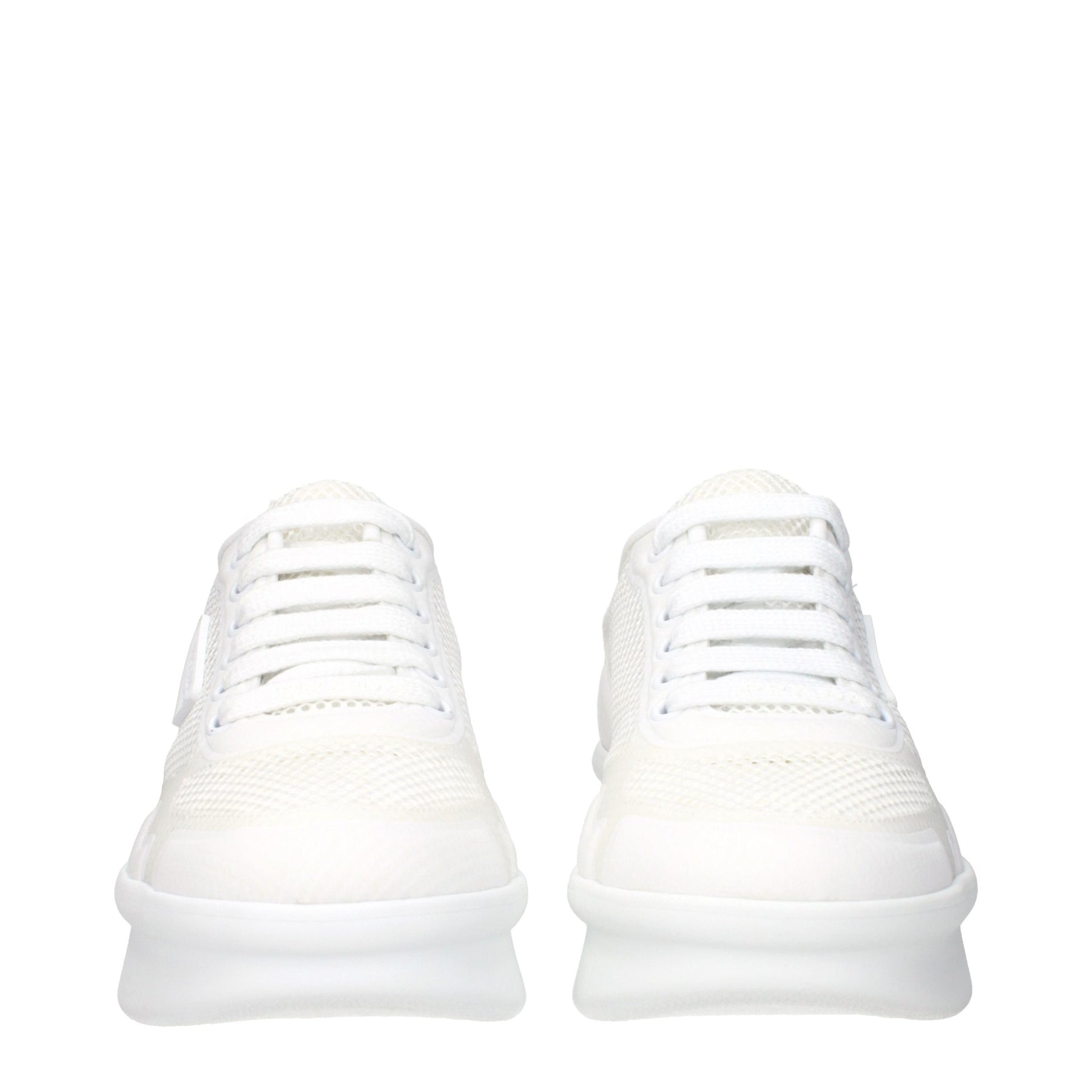 Prada White Fabric Athletic Sneakers | Regal Royce