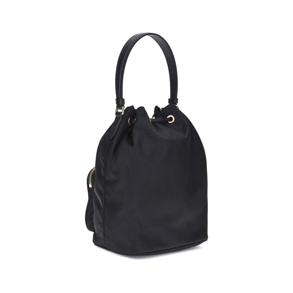 Prada Black Recycled Polyamide Backet Bag | Regal Royce